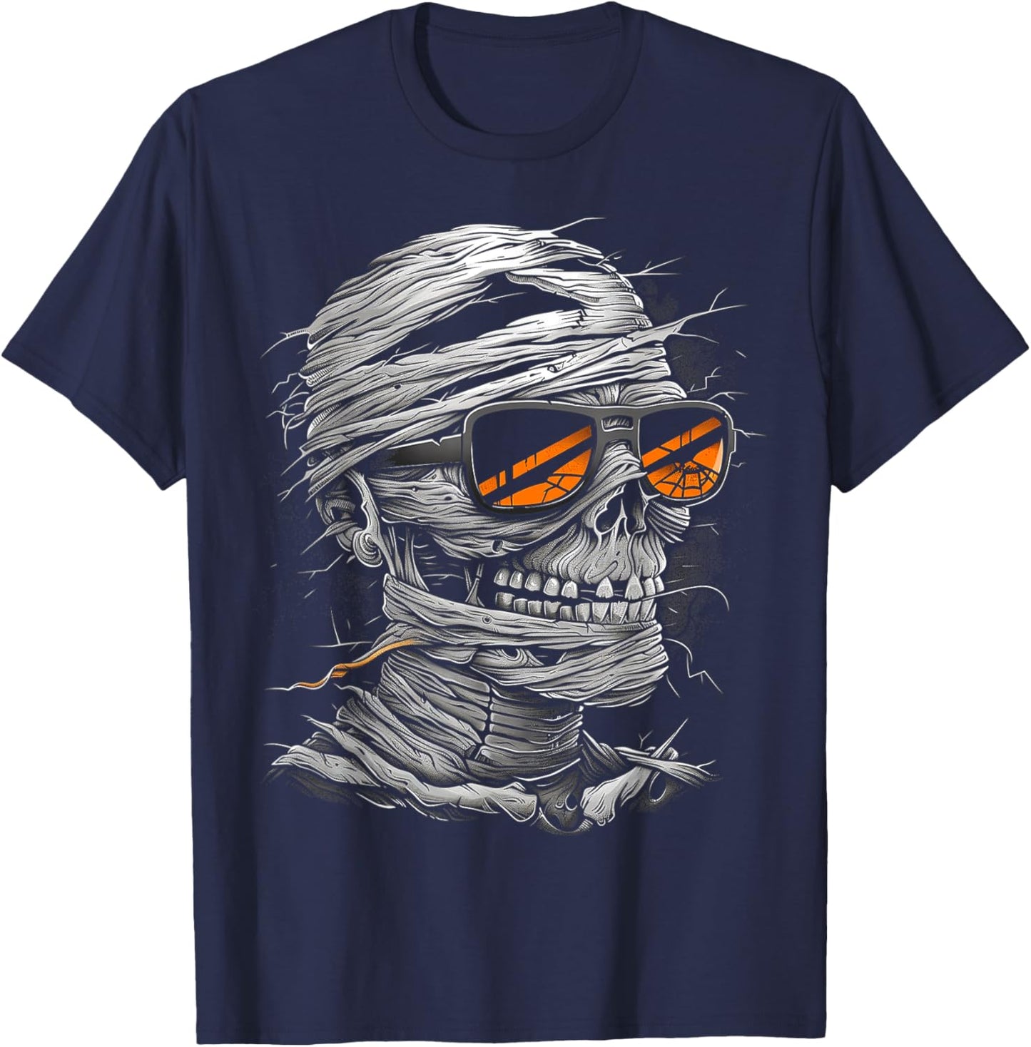 Mummy Costume Halloween Graphic Art Mummy T-Shirt - T-Shirt | Navy