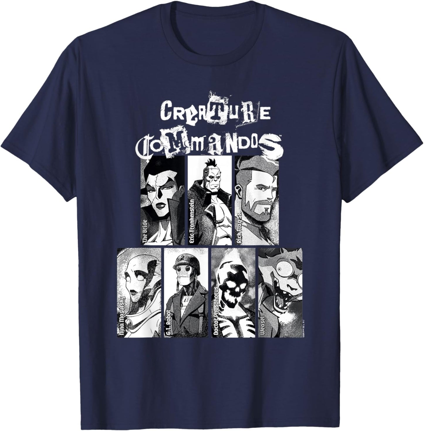 Creature Commandos Portraits T-Shirt - T-Shirt | Navy