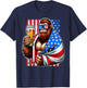 Bigfoot American Flag Drinking Beer 4th Of July Patriotic Men T-Shirt - T-Shirt | Navy