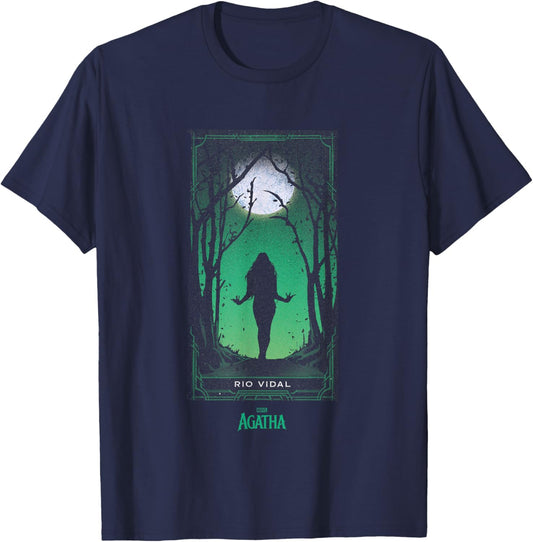Marvel Agatha All Along Green Rio Vidal Tarot Card Vintage T-Shirt - T-Shirt | Navy