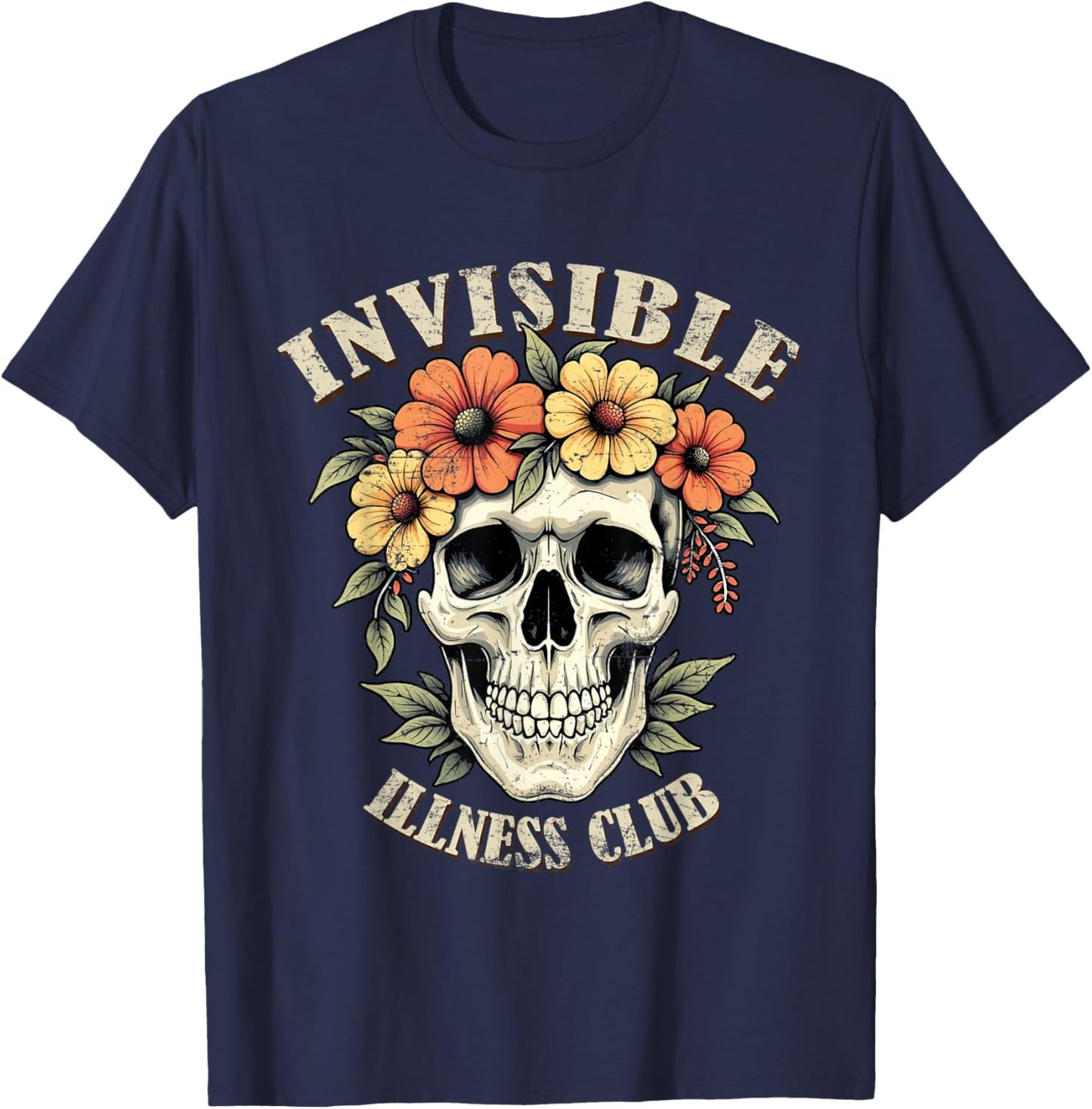 Invisible Illness Club - Chronic Illness Awareness Family T-Shirt - T-Shirt | Navy