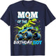 Mom of The Birthday Boy Monster Truck Dinosaur Party T Rex T-Shirt - T-Shirt | Navy