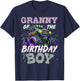 Granny of Birthday Boy Monster Truck Family Matching T-Shirt - T-Shirt | Navy