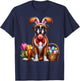 Boxer Happy Easter Dog Boxer T-Shirt - T-Shirt | Navy