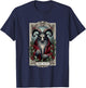 Season And Greeting Krampus Tarot Christmas Horror Holiday T-Shirt - T-Shirt | Navy