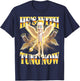 He's with Tung Now Y2K Bootleg Tung God Brainrot Meme T-Shirt - T-Shirt | Navy