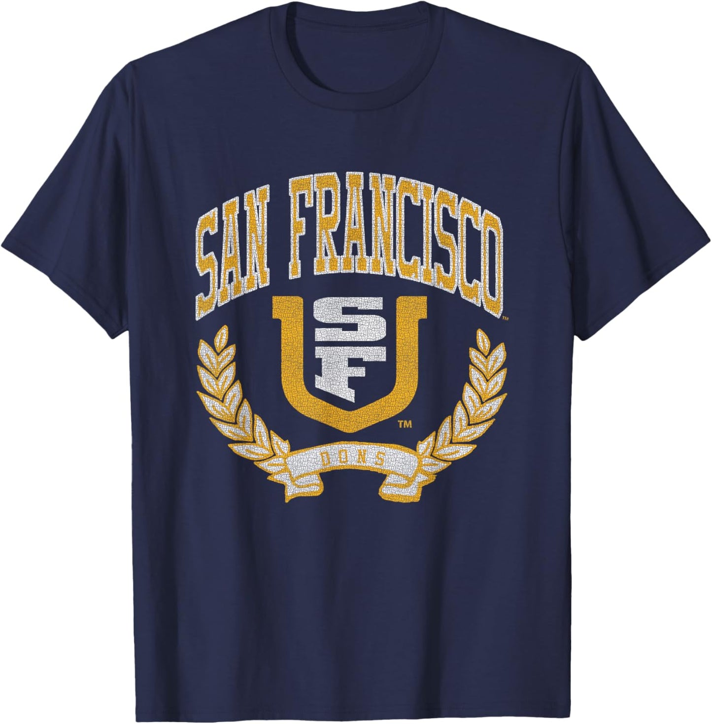 San Francisco Dons Victory Vintage Green Officially Licensed T-Shirt - T-Shirt | Navy