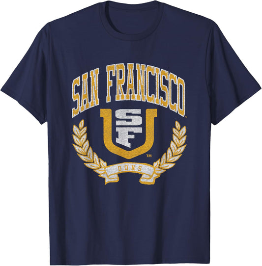 San Francisco Dons Victory Vintage Green Officially Licensed T-Shirt - T-Shirt | Navy