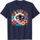 Floral Flowers Siamese Cat Meezer Men Women Kids T-Shirt - T-Shirt | Navy