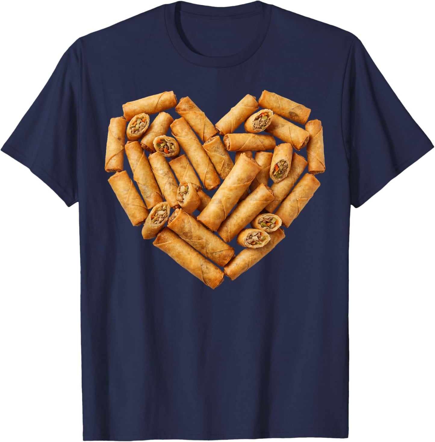 Lumpia Heart Filipino Food T-Shirt - T-Shirt | Navy