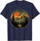Vintage Camping Forest Trees Wildlife Nature Lover Outdoor T-Shirt - T-Shirt | Navy