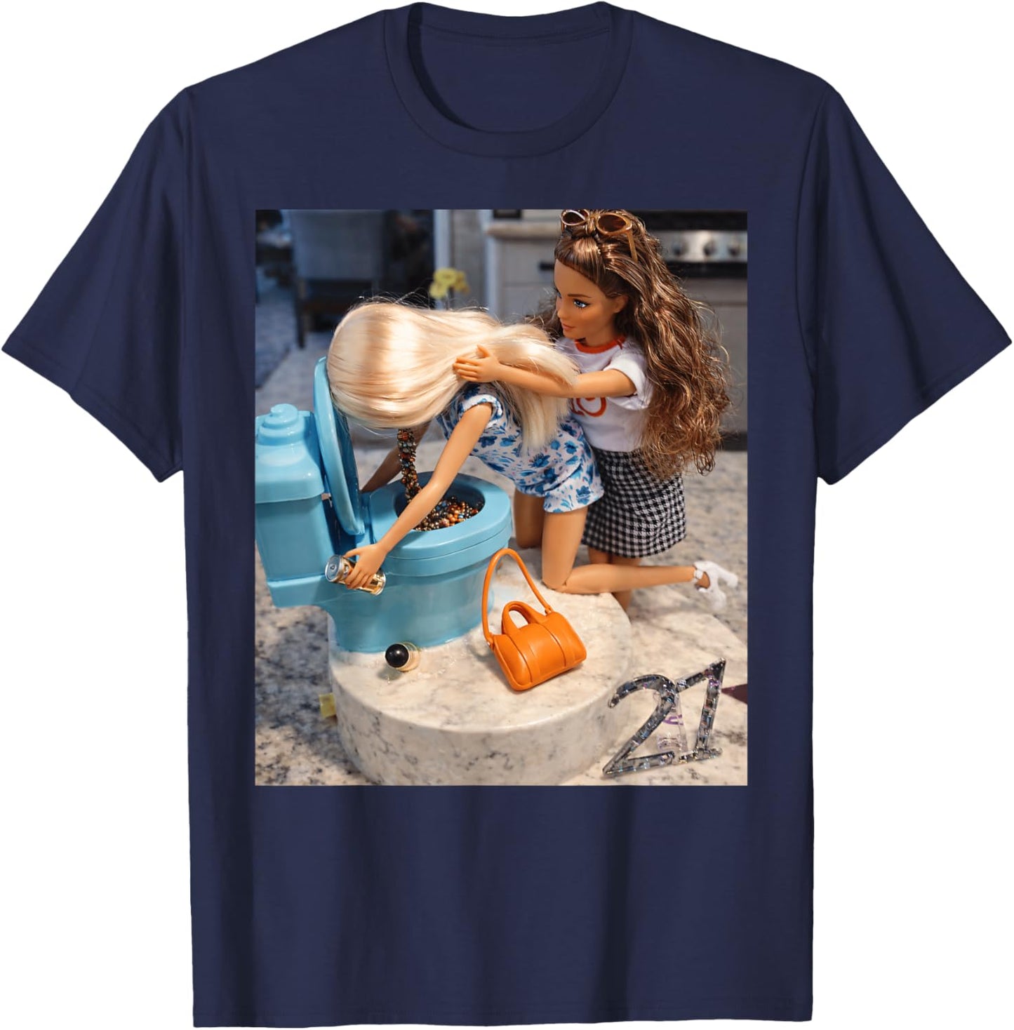Disgusted FACE Meme DOLL Babe X Only Cute Baby Love Fans T-Shirt - T-Shirt | Navy