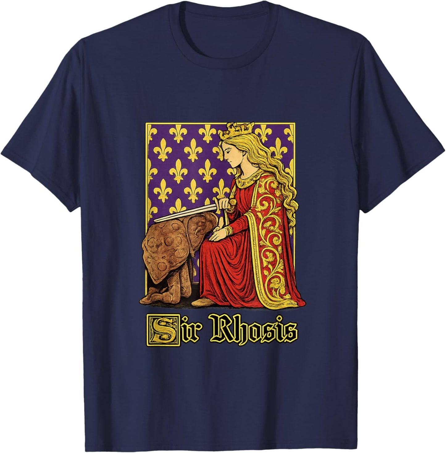 Sir Rhosis Lustiger Gen-Z-Brainrot-Meme, schlüpfriger Humor-Slang-Gag T-Shirt - T-Shirt | Navy