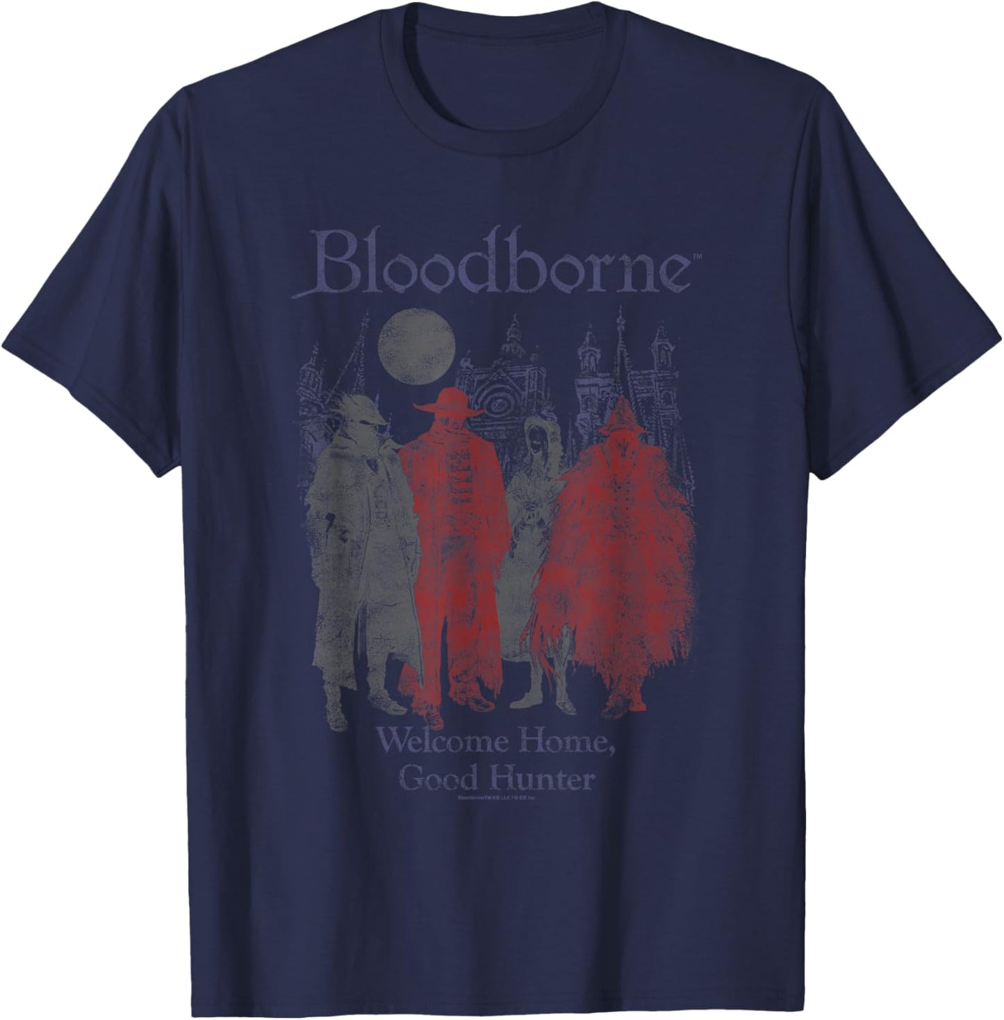 Bloodborne Welcome Home Good Hunter Video Game T-Shirt - T-Shirt | Navy