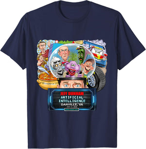 Jeff Dunham Danville, VA (2026) T-Shirt - T-Shirt | Navy