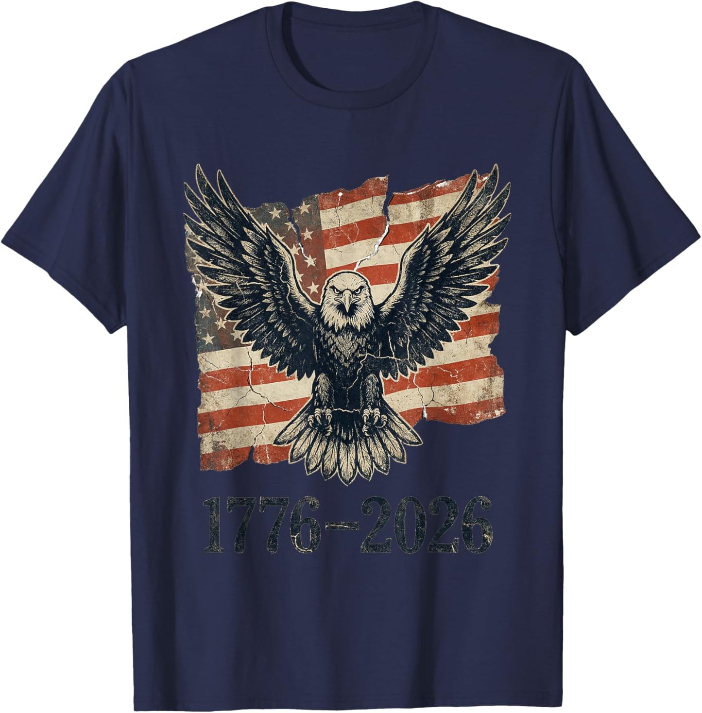 American 250 Years Eagle 1776–2026 T-Shirt - T-Shirt | Navy