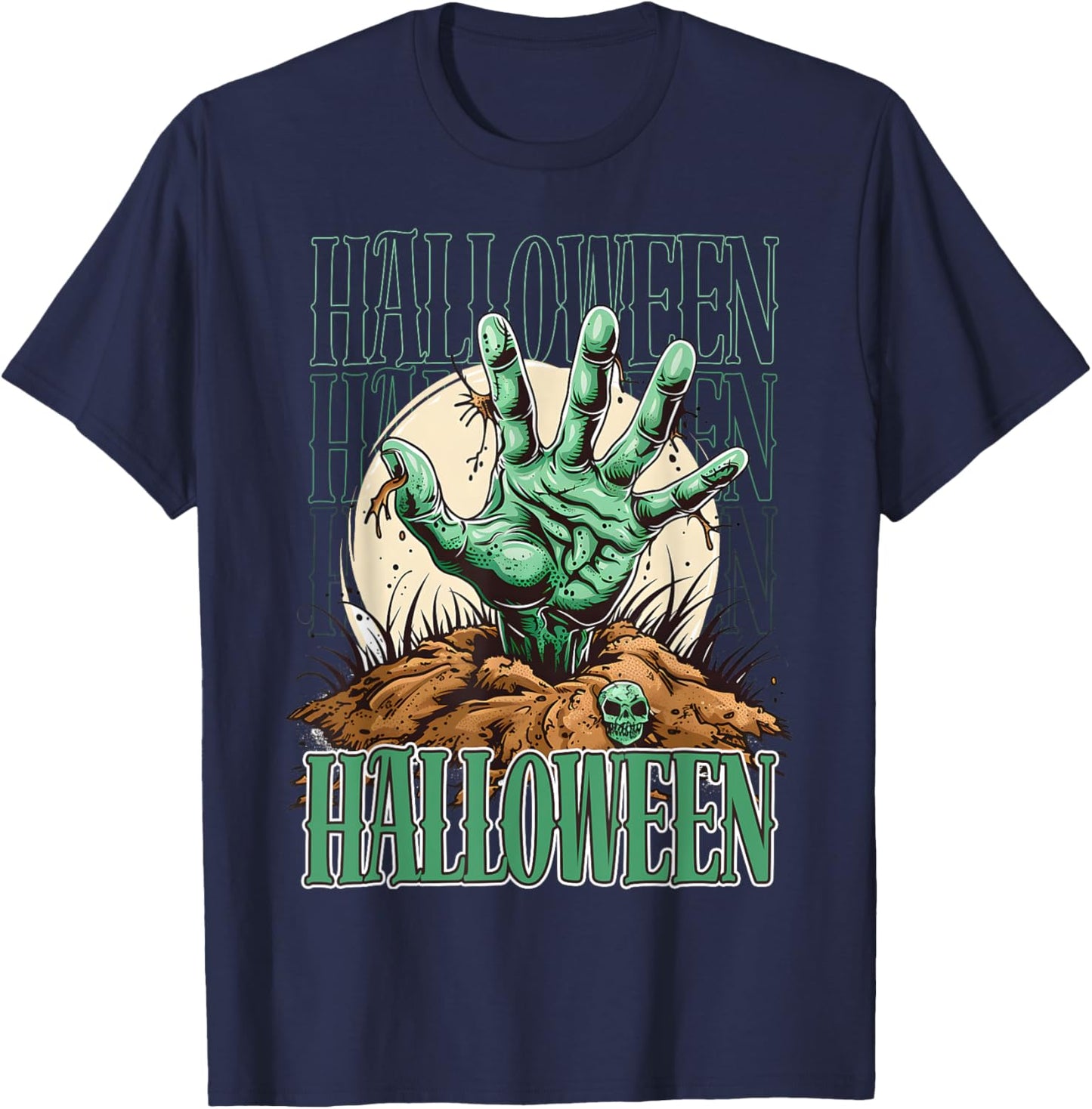 Scary night ghost design for those who love dark stories T-Shirt - T-Shirt | Navy