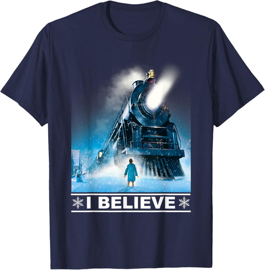 The Polar Express I Believe T-Shirt - T-Shirt | Navy