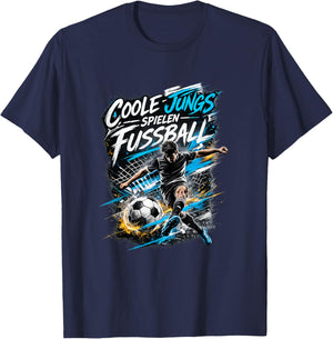 Fußball Kinder Junge Fußballer Geburtstag Geschenk T-Shirt - T-Shirt | Navy
