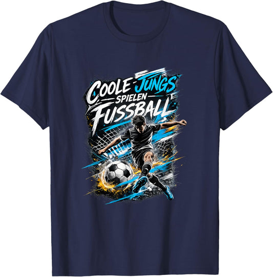 Fußball Kinder Junge Fußballer Geburtstag Geschenk T-Shirt - T-Shirt | Navy