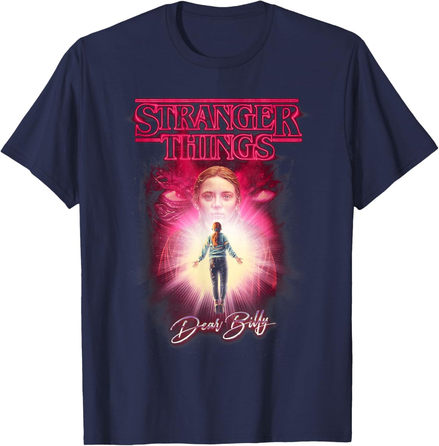 Stranger Things Dear Billy Offiziell lizenziert T-Shirt - T-Shirt | Navy
