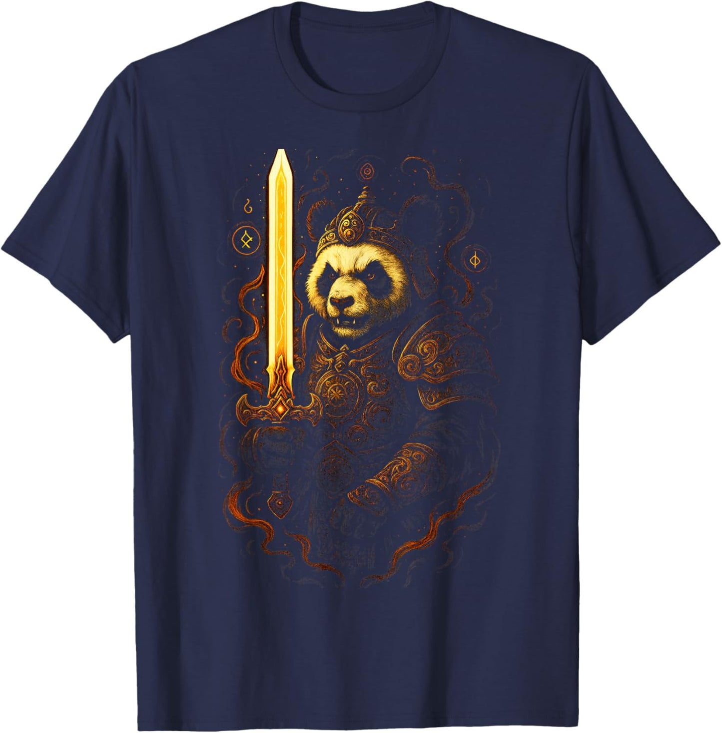 Panda Warrior - Epic Fantasy Armor Adventure T-Shirt - T-Shirt | Navy