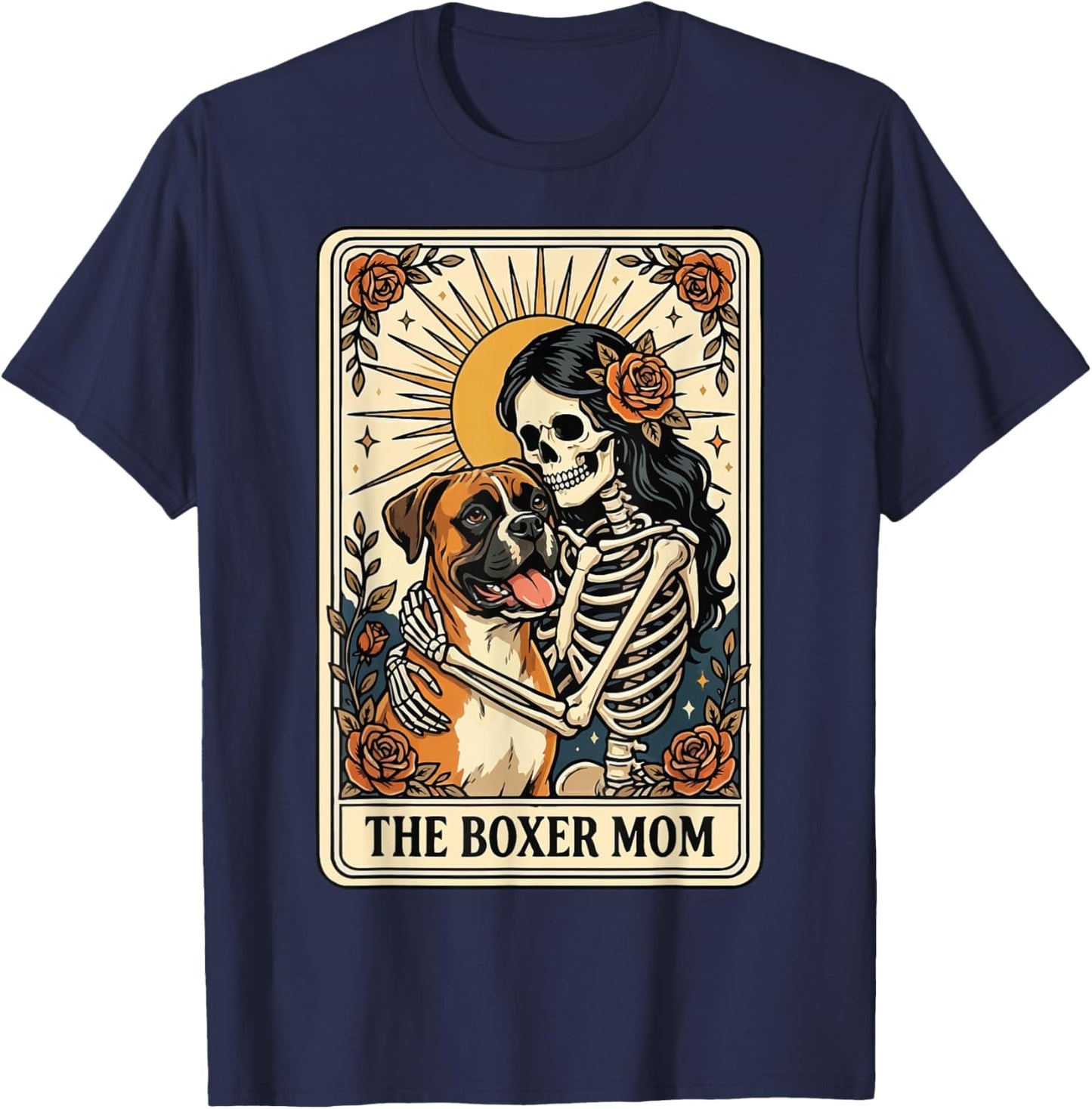 The Boxer Mom Tarot Card T-Shirt - T-Shirt | Navy