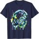 Headphones Music DJ Music Lover Music Headphones Splash EDM T-Shirt - T-Shirt | Navy