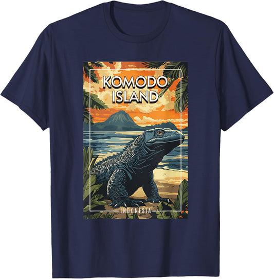 Komodo Island Souvenir / Komodo Island T-Shirt - T-Shirt | Navy