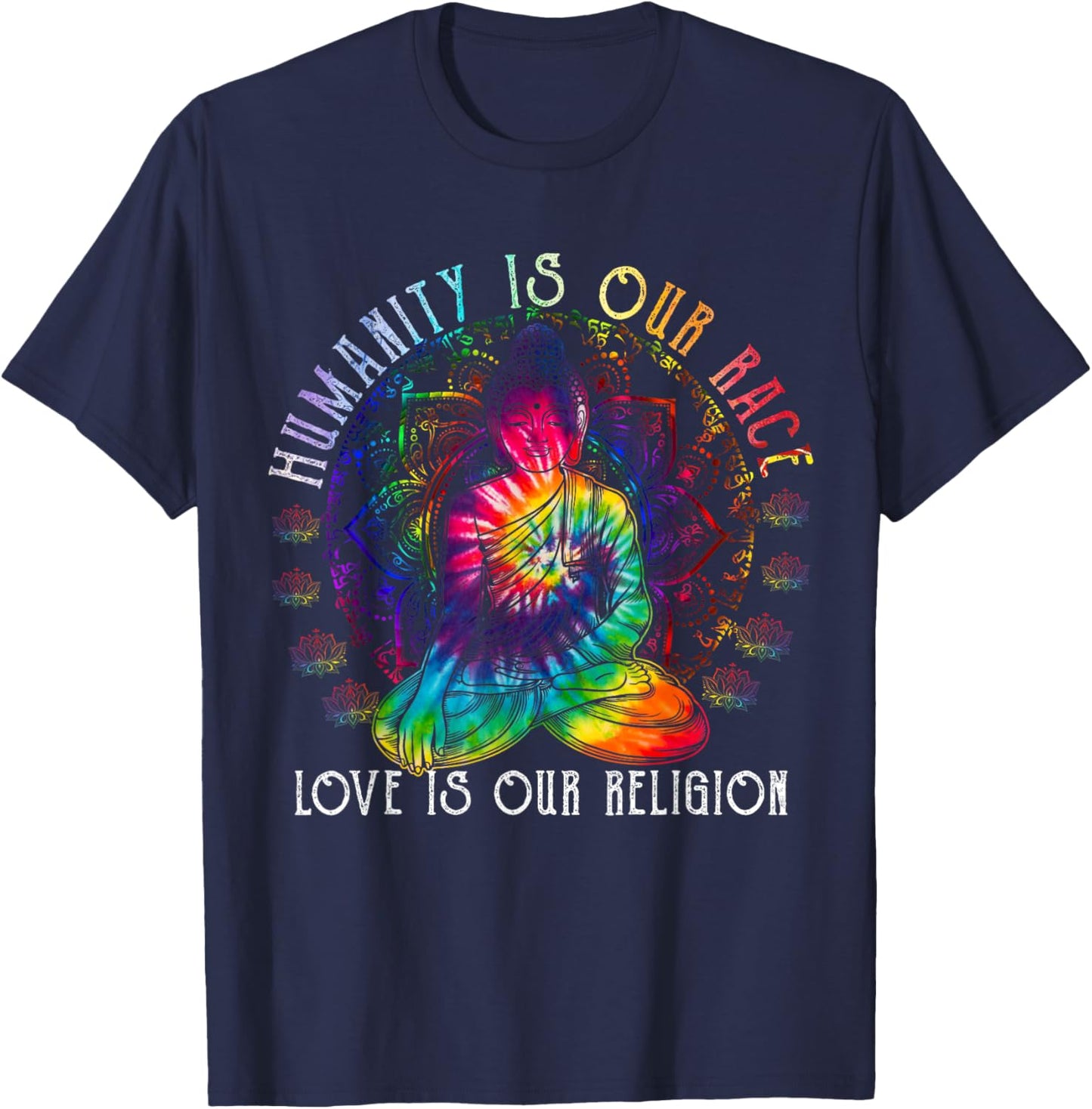 Buddha Shirt Buddhism Zen Buddhist Religion Love Gifts T-Shirt - T-Shirt | Navy