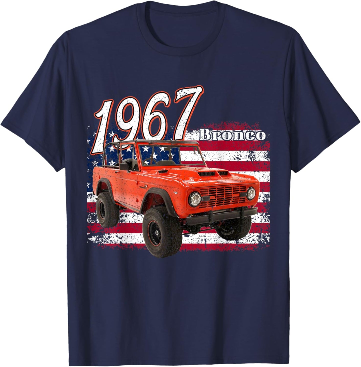 1967 67 Bronco SUV Car T-Shirt - T-Shirt | Navy