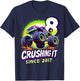 Birthday Monster Truck 8 year Old Boys 8th Party Born 2017 T-Shirt - T-Shirt | Navy