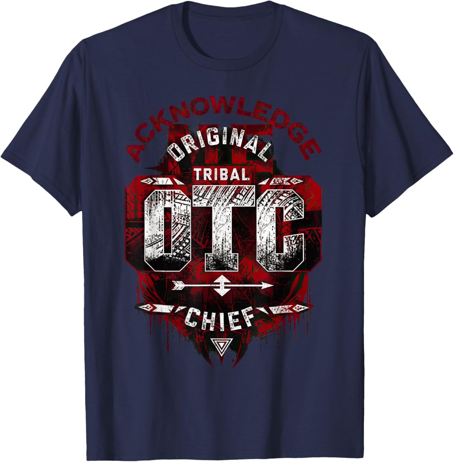 Tribal Chief Roman Funny Wrestling T-Shirt - T-Shirt | Navy