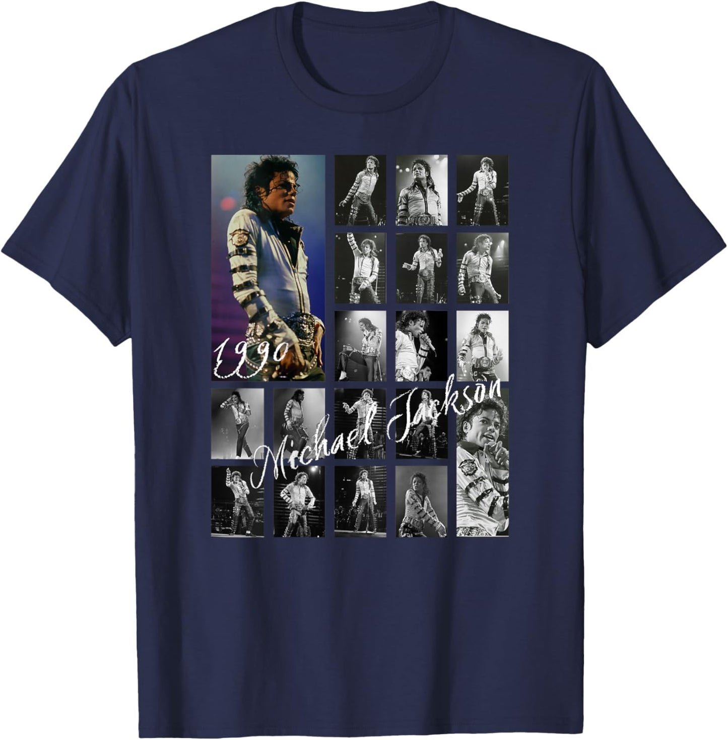 MJ-077_Back Printed T-Shirt - T-Shirt | Navy