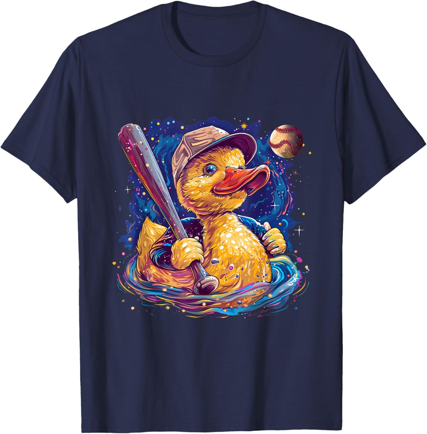 Rubber Duck Baseball Player Rubber Duckie Rubber Duck Lover T-Shirt - T-Shirt | Navy