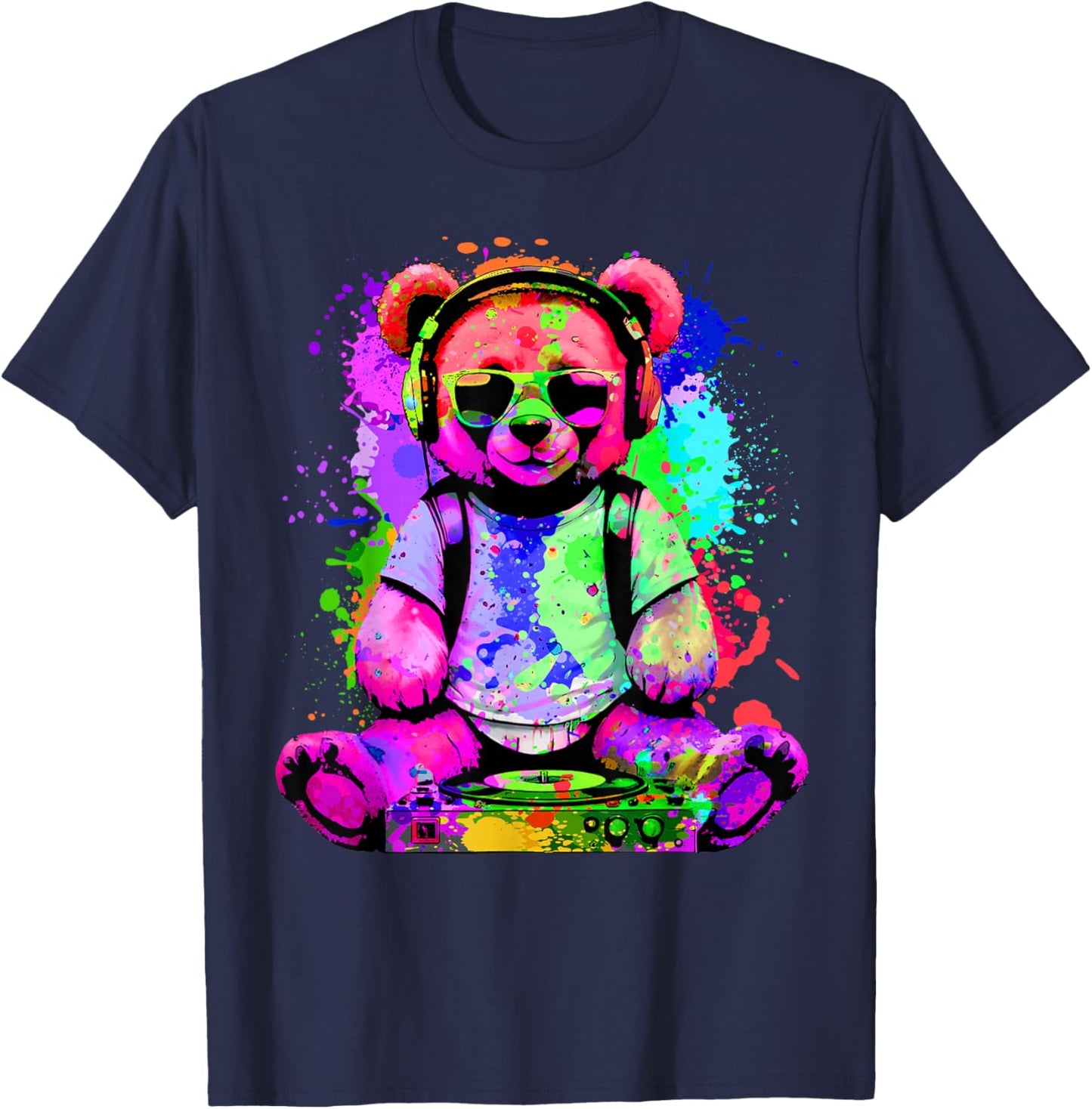 Techno House Party Outfit for EDM Festival Goa Electro Rave T-Shirt - T-Shirt | Navy