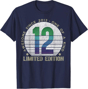 12 Year Old Gifts Vintage 2013 Limited Edition 12th Birthday T-Shirt - T-Shirt | Navy