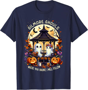 Halloween Ghost Gilmore Ghouls Where You Haunt I Will Follow T-Shirt - T-Shirt | Navy