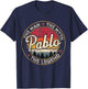 Pablo The Man The Myth The Legend Personalized Name T-Shirt - T-Shirt | Navy