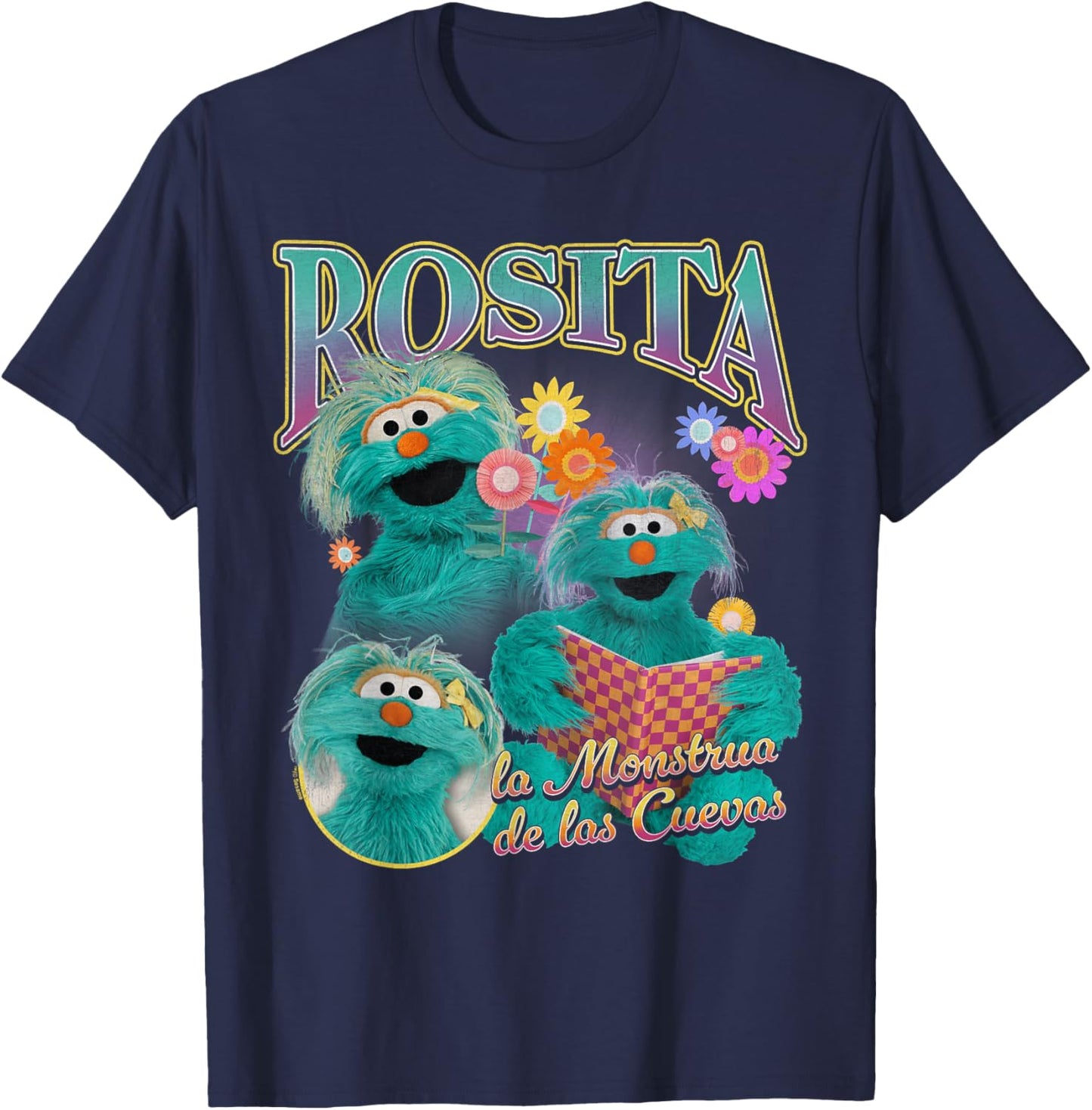 Sesame Street Rosita Bootleg Style T-Shirt - T-Shirt | Navy