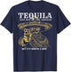 Tequila May Not Be The Answer But It's Worth A Shot -on back T-Shirt - T-Shirt | Navy