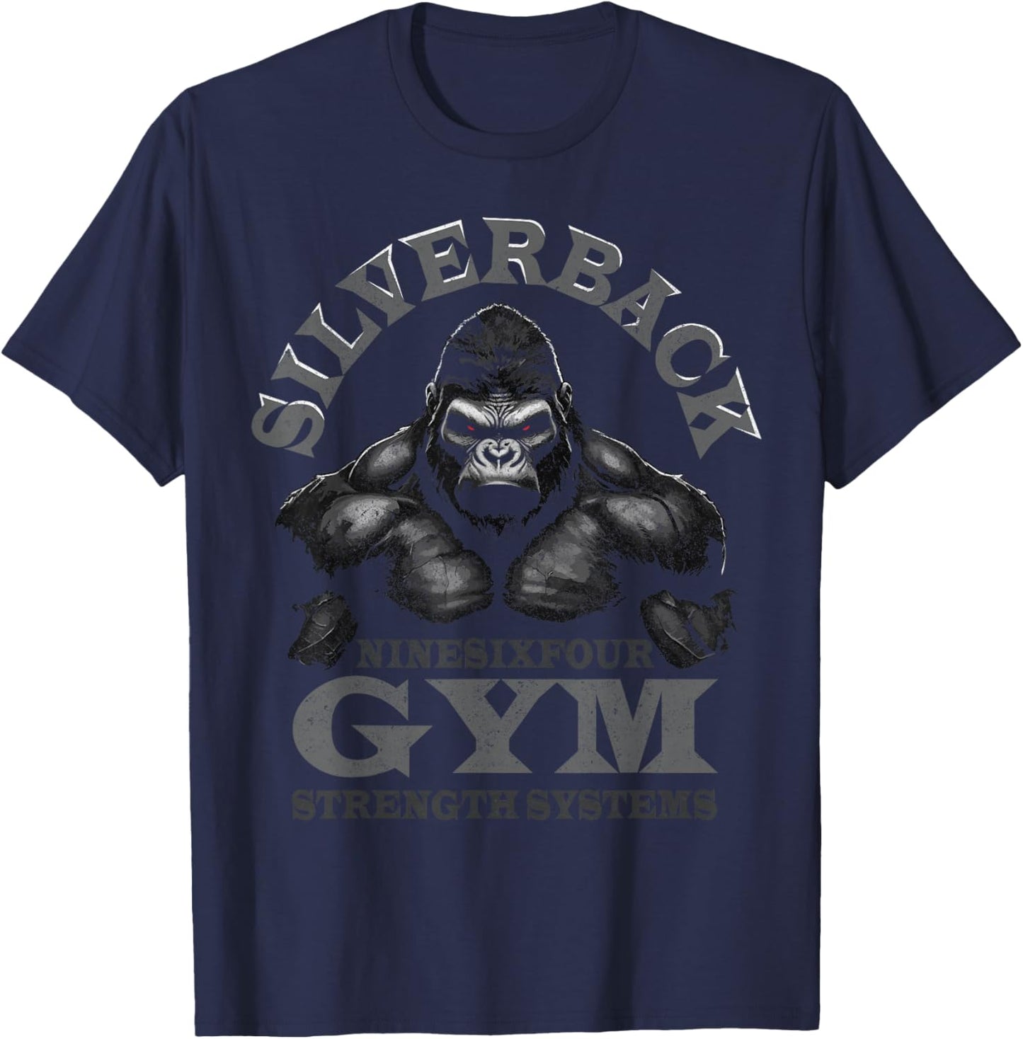96.4% Silverback Gym Clothing Body Building Strongman T-Shirt - T-Shirt | Navy