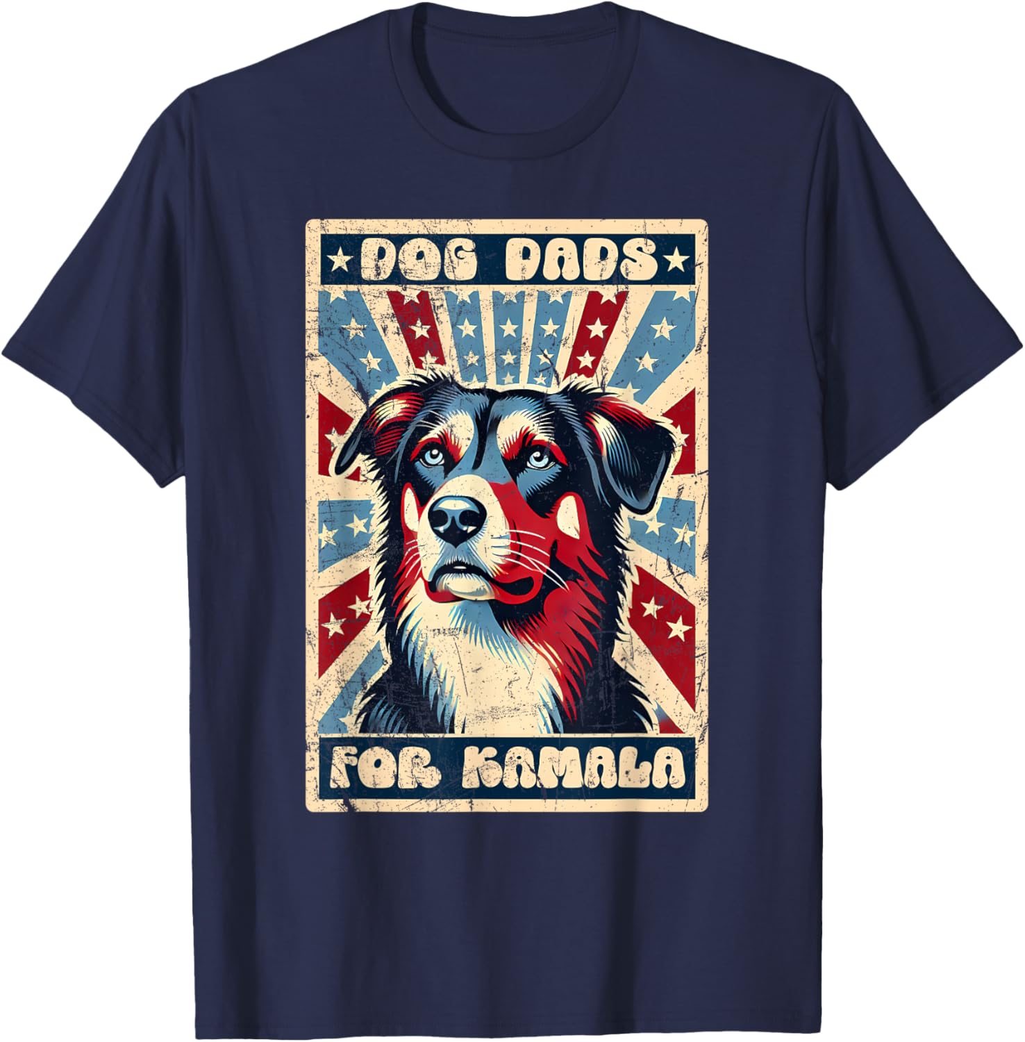 Dog Dads For Kamala, This Dog Dad Votes Kamala Harris Women T-Shirt - T-Shirt | Navy