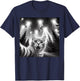 Cat Selfie With Alien UFO Funny Cat Gifts Women Kids T-Shirt - T-Shirt | Navy