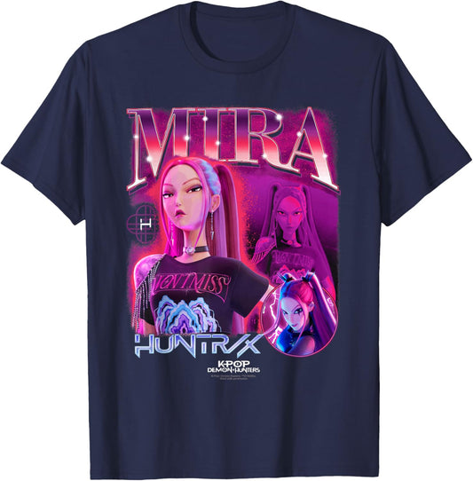 Kpop Demon Hunters Mira Bootleg Officially Licensed T-Shirt - T-Shirt | Navy