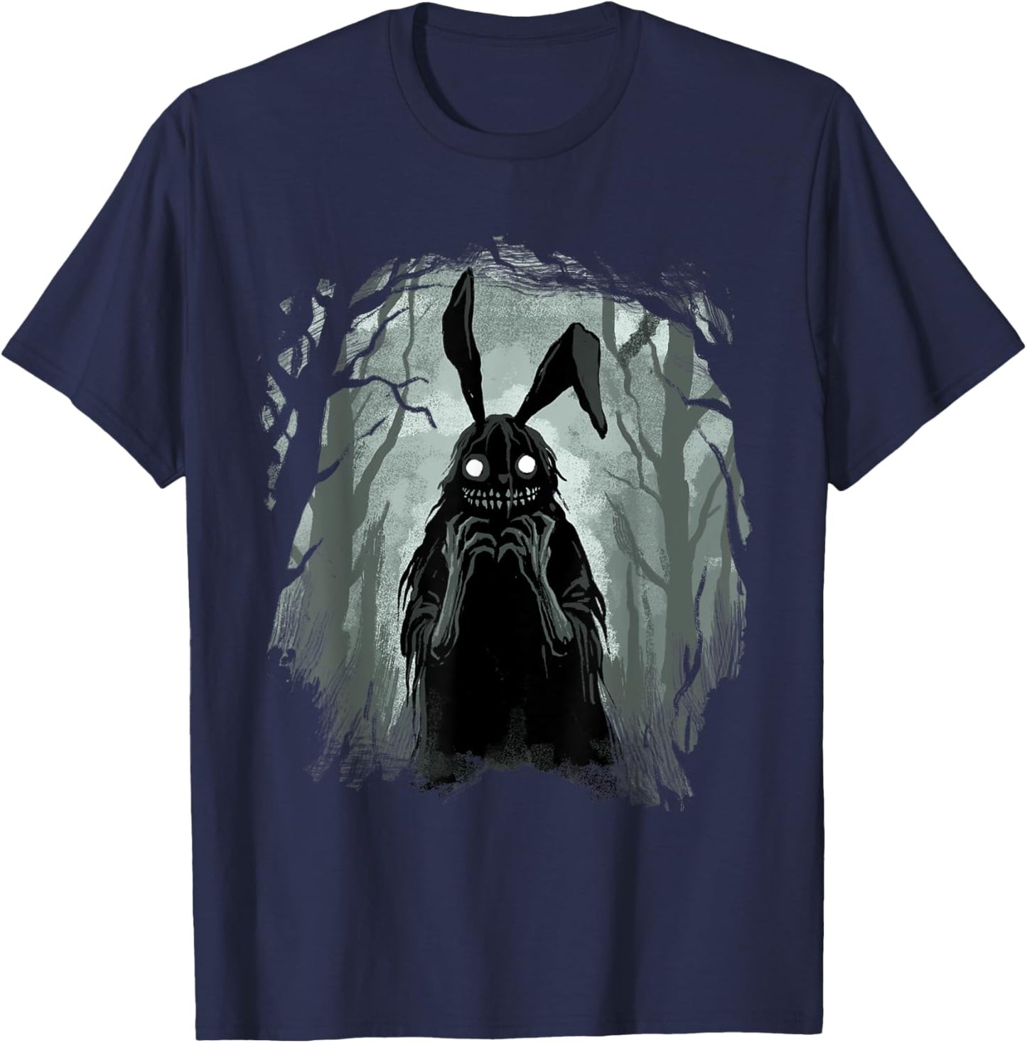 Gothic Shirt Creepy Bunny Goth Rabbit Evil Rabbit Weirdcore T-Shirt - T-Shirt | Navy