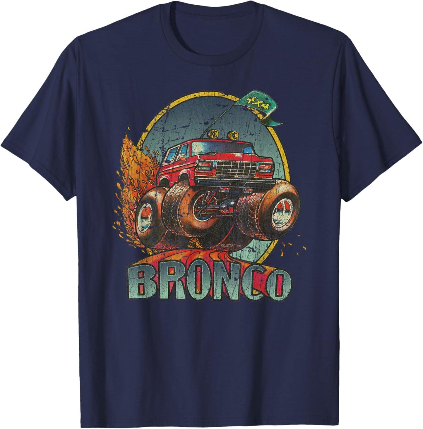 1978 78 Bronco 4x4 SUV Car T-Shirt - T-Shirt | Navy
