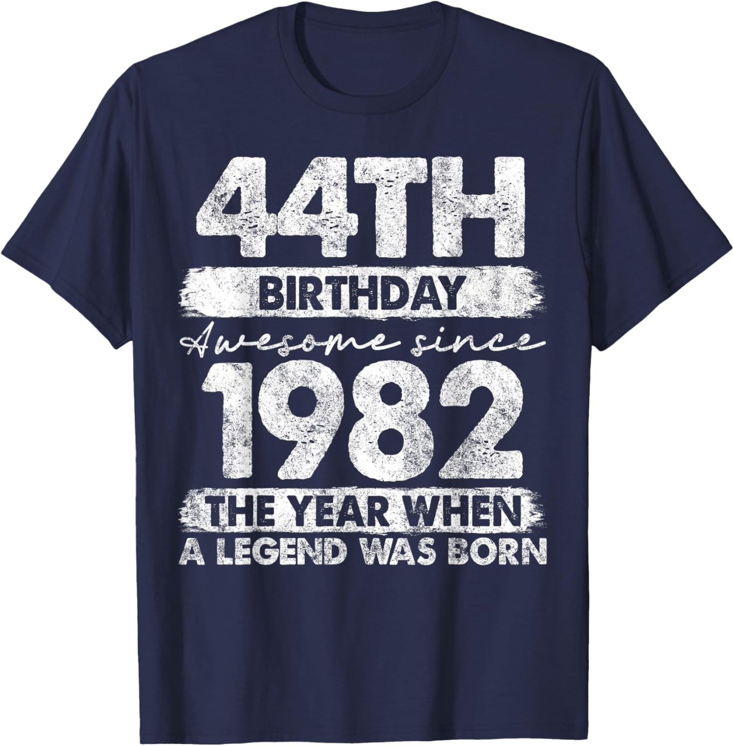 44 Year Old Gifts Vintage 1982 Limited Edition 44th Birthday T-Shirt - T-Shirt | Navy