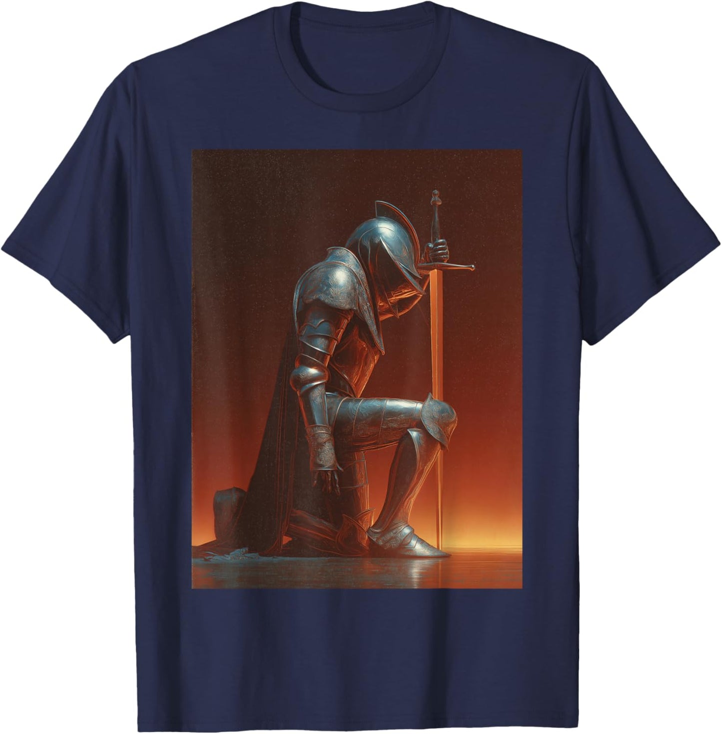 Art Chevalier agenouillé T-Shirt - T-Shirt | Navy