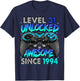 Level 31 Unlocked Awesome Since 1994 31st Birthday Gaming T-Shirt - T-Shirt | Navy